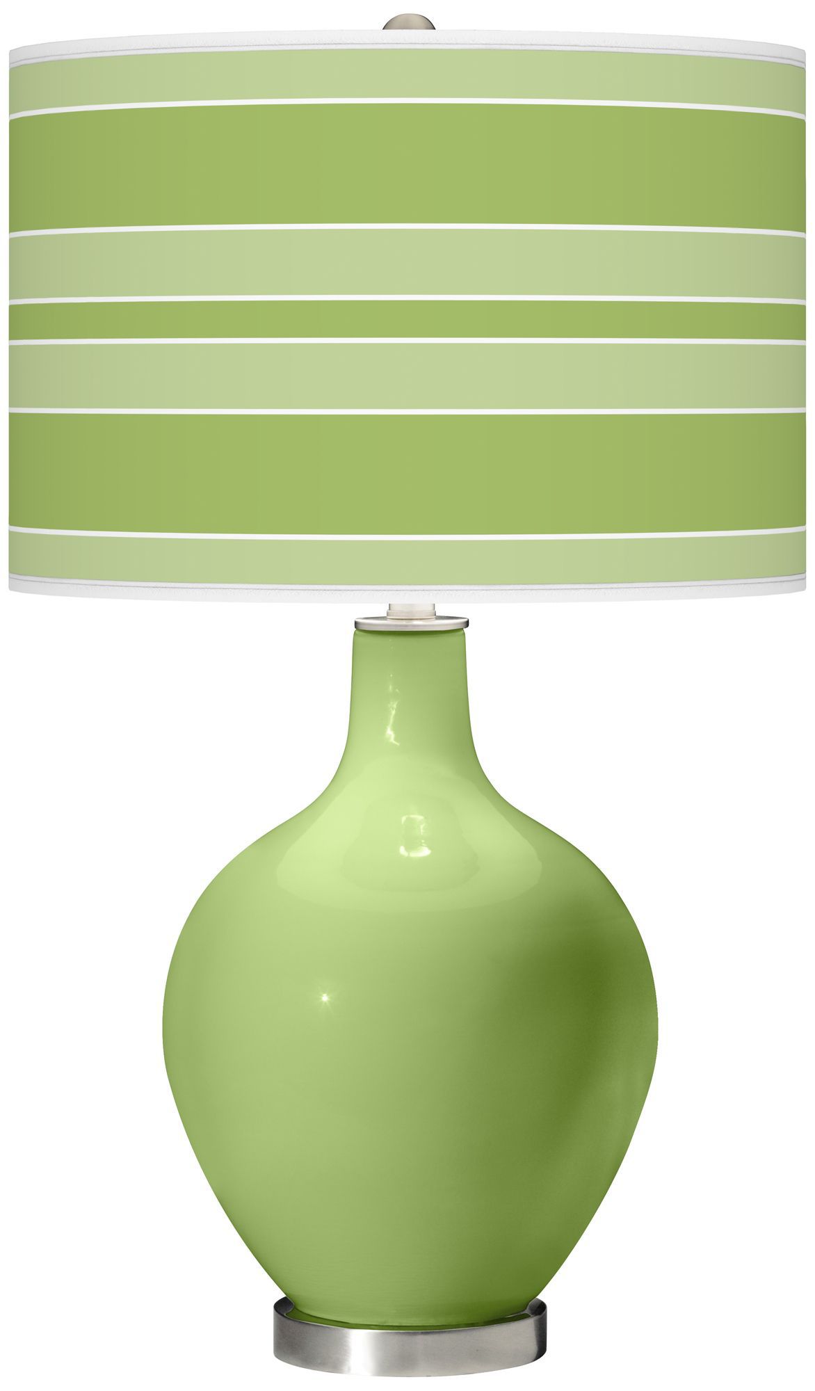 Lime Rickey Bold Stripe Ovo Table Lamp