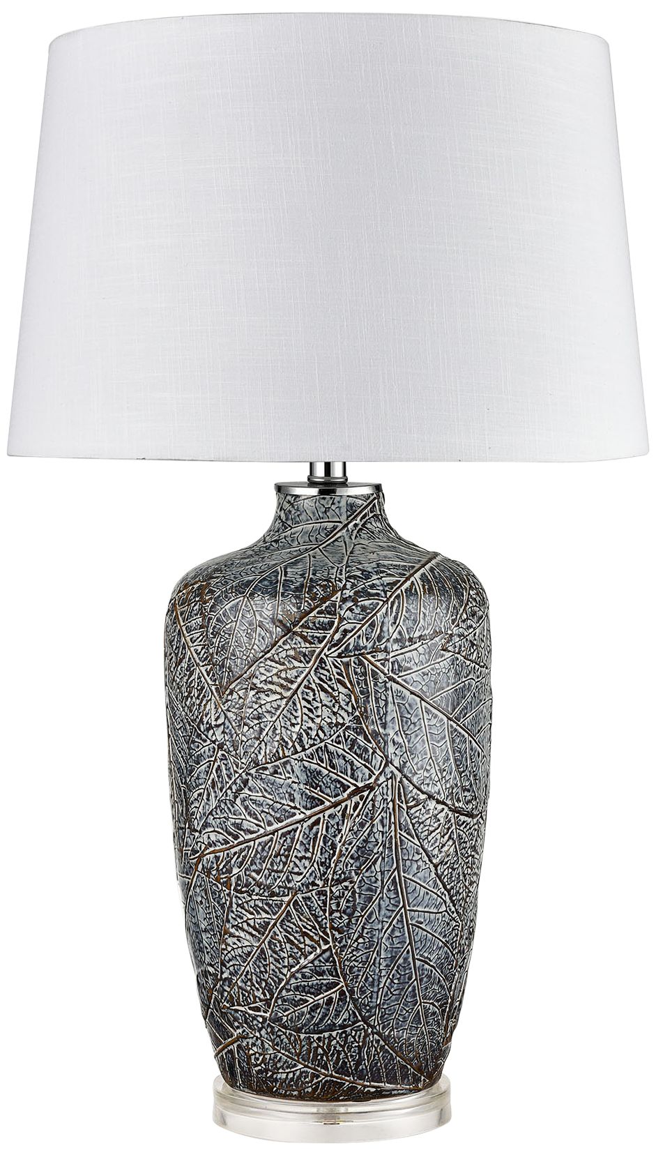 Dimond Forage Winter Gray Earthenware Vase Table Lamp