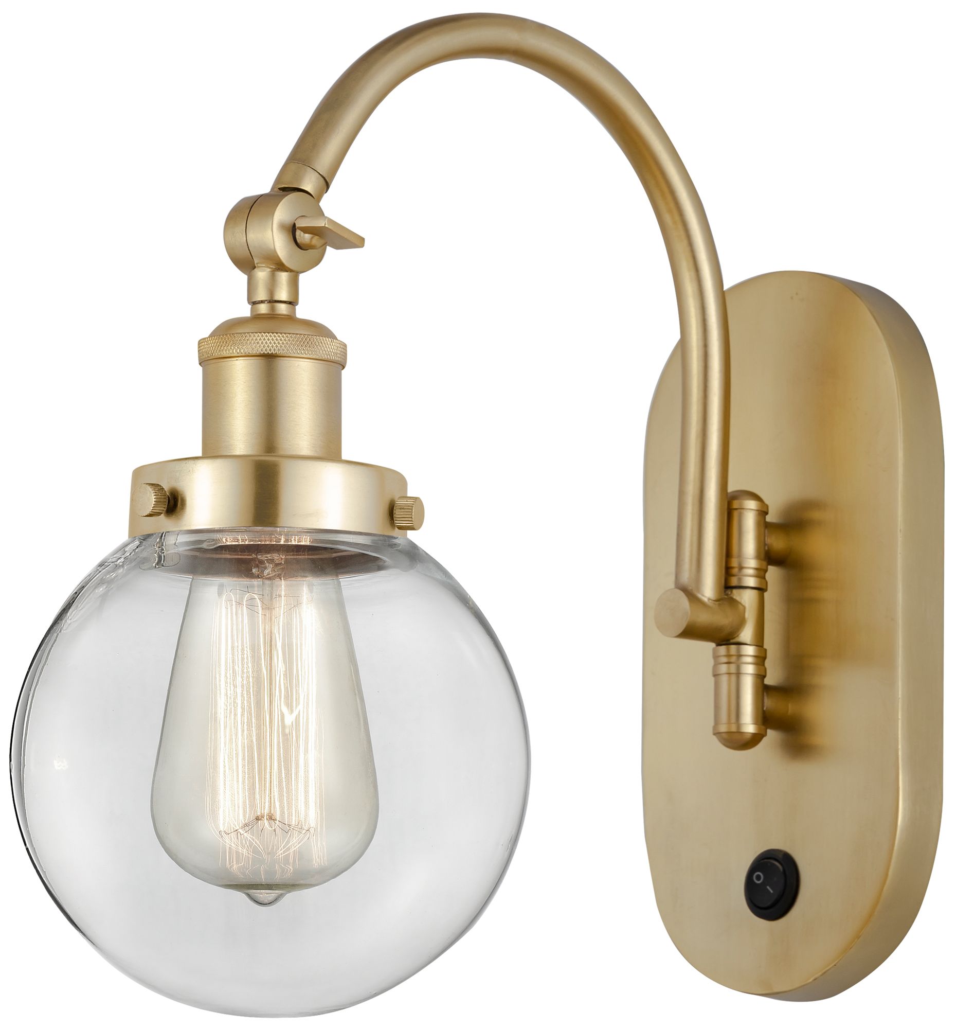 Franklin Restoration Beacon 6" LED Sconce - Gold Finish - Clear Shade