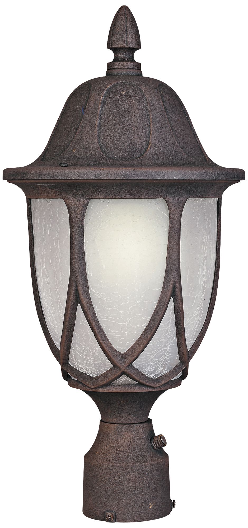 Capella 19 1/4"H Crackled Glass Gold Outdoor Post Light