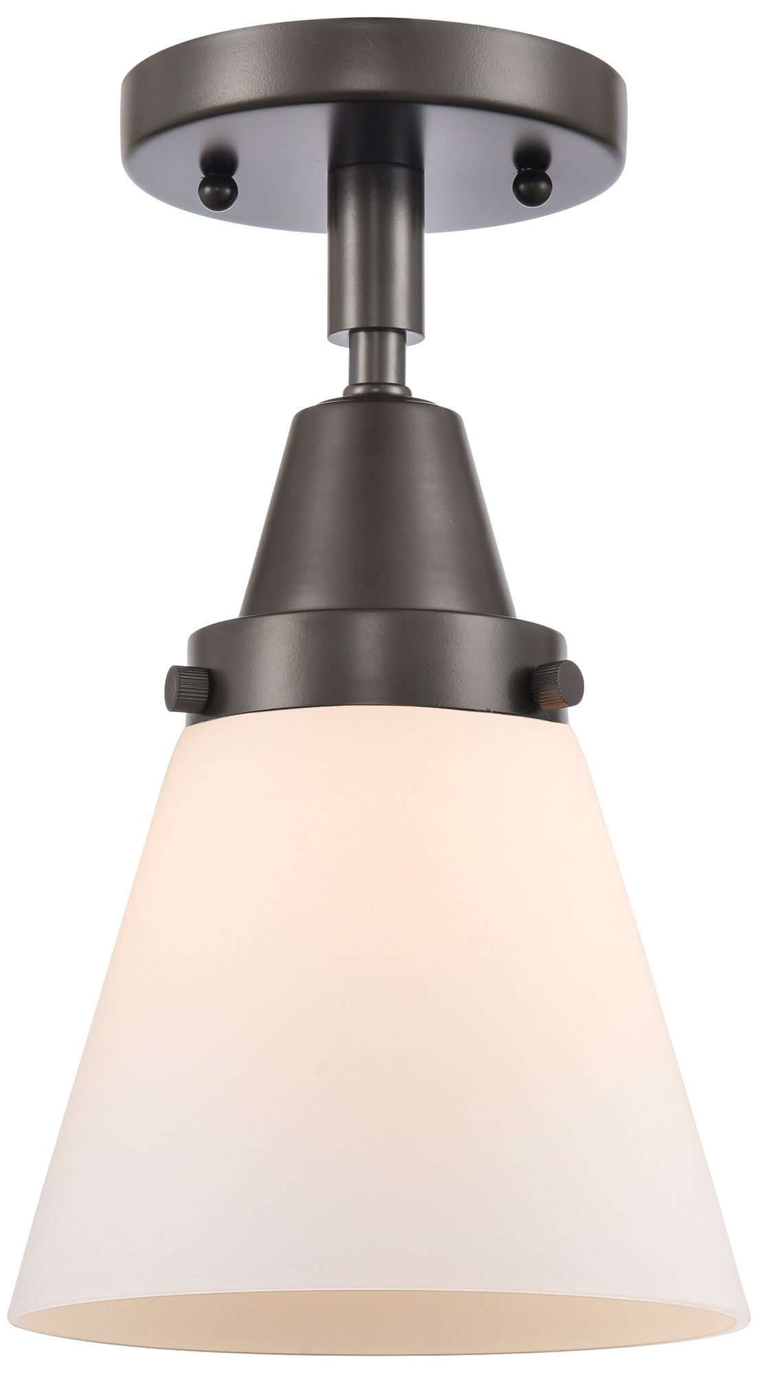 Caden Cone 6" Flush Mount - Oil Rubbed Bronze - Matte White Shade