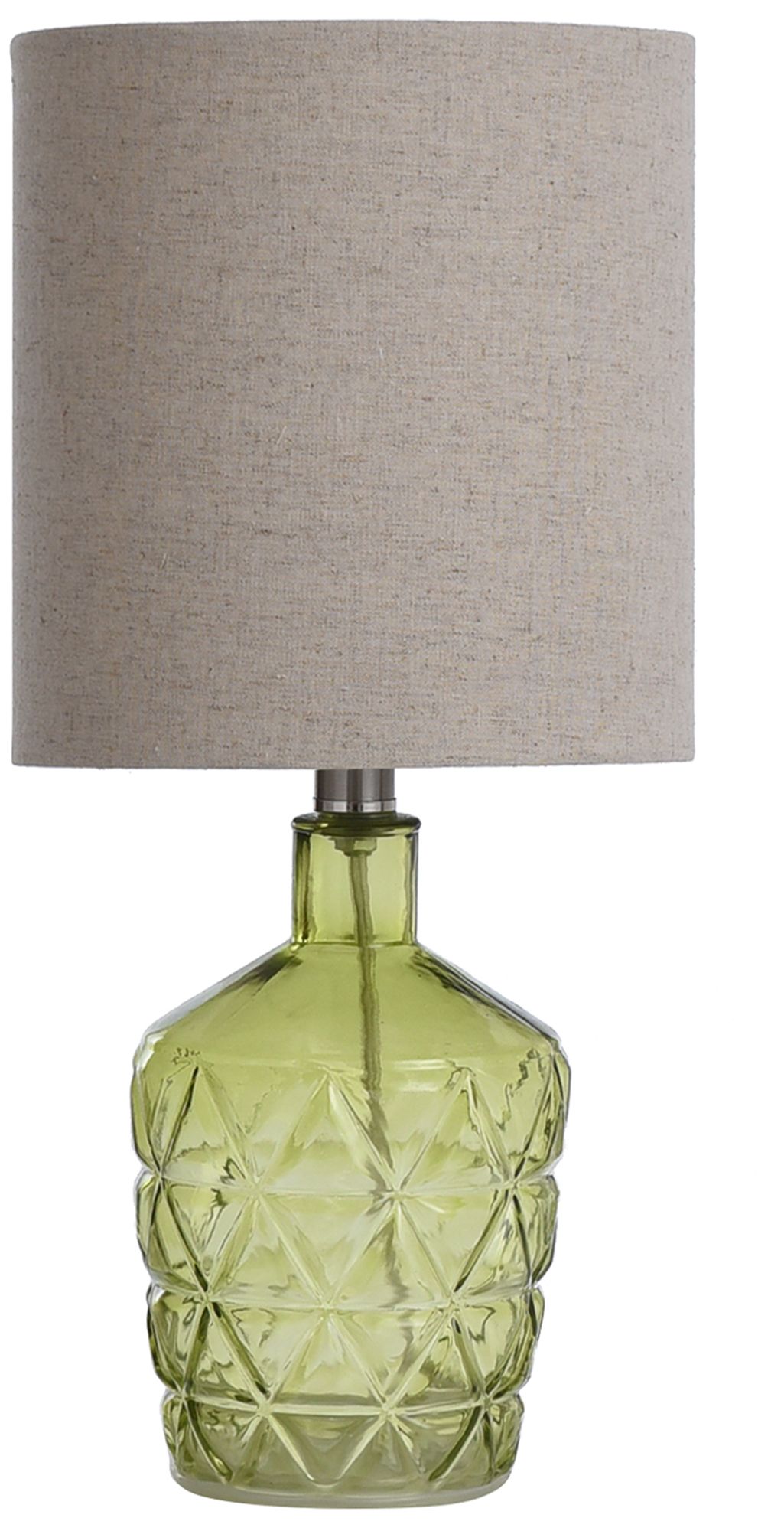 Textured Glass Accent Lamp with an open bottom design