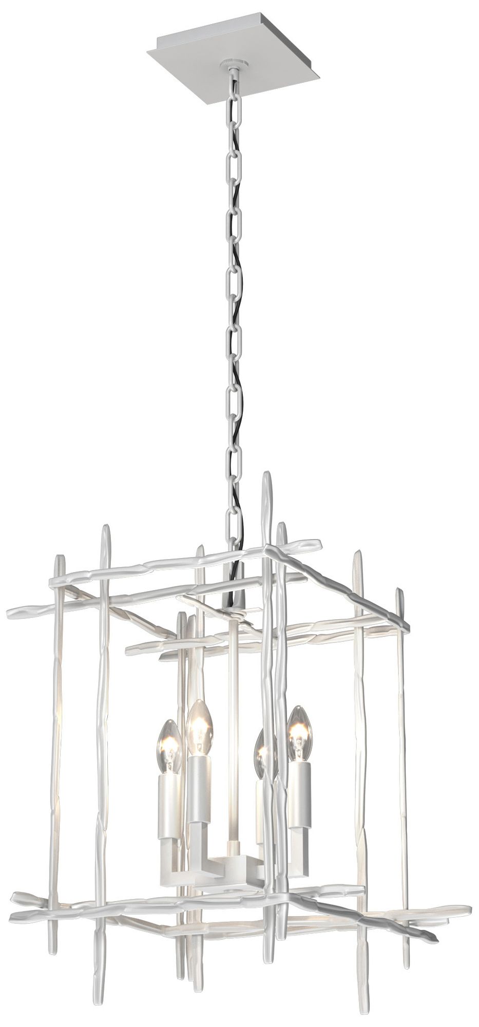 Tura 15.8" Wide 4-Light White Small Chandelier