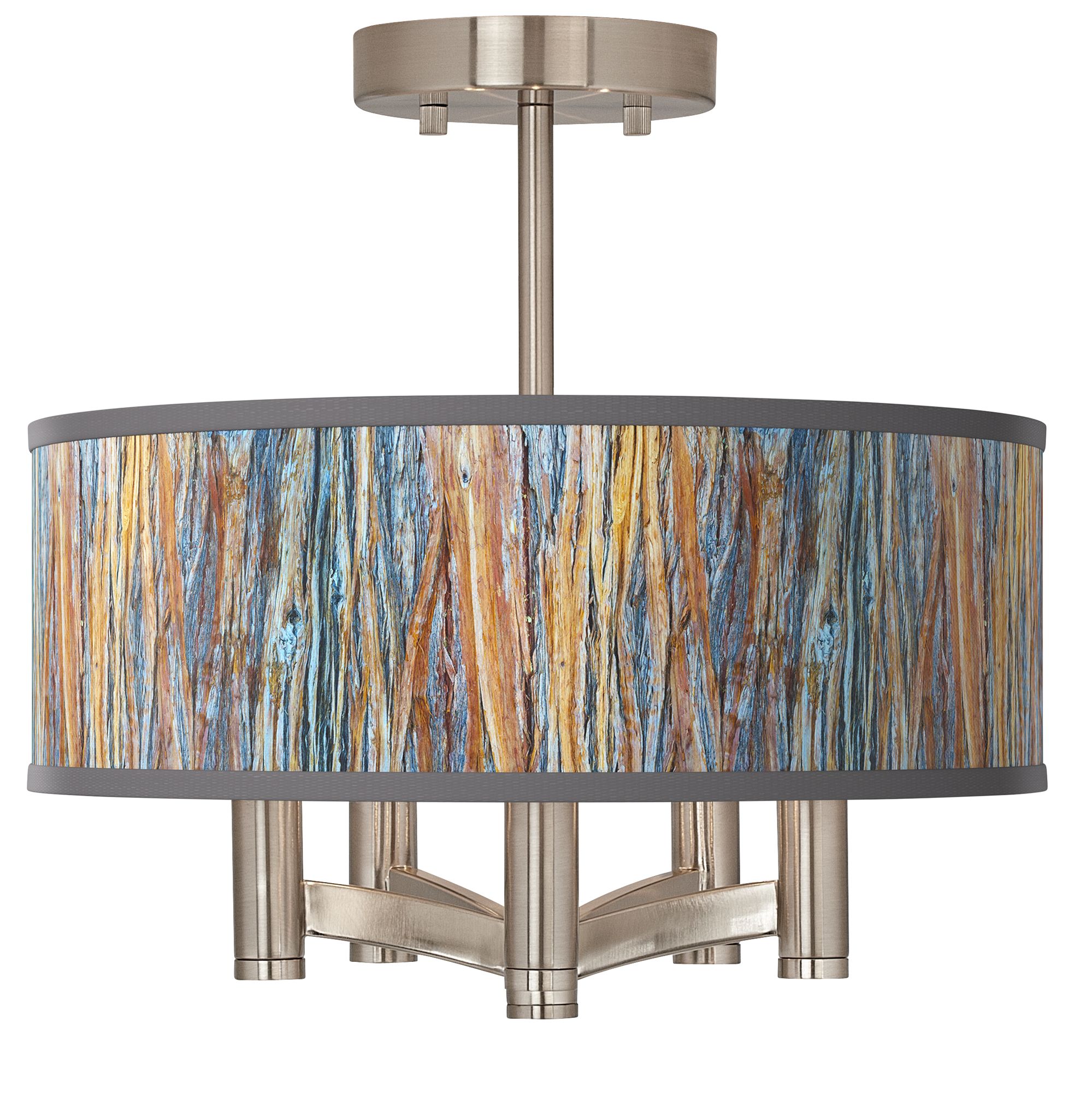 Striking Bark Ava 5-Light Nickel Ceiling Light