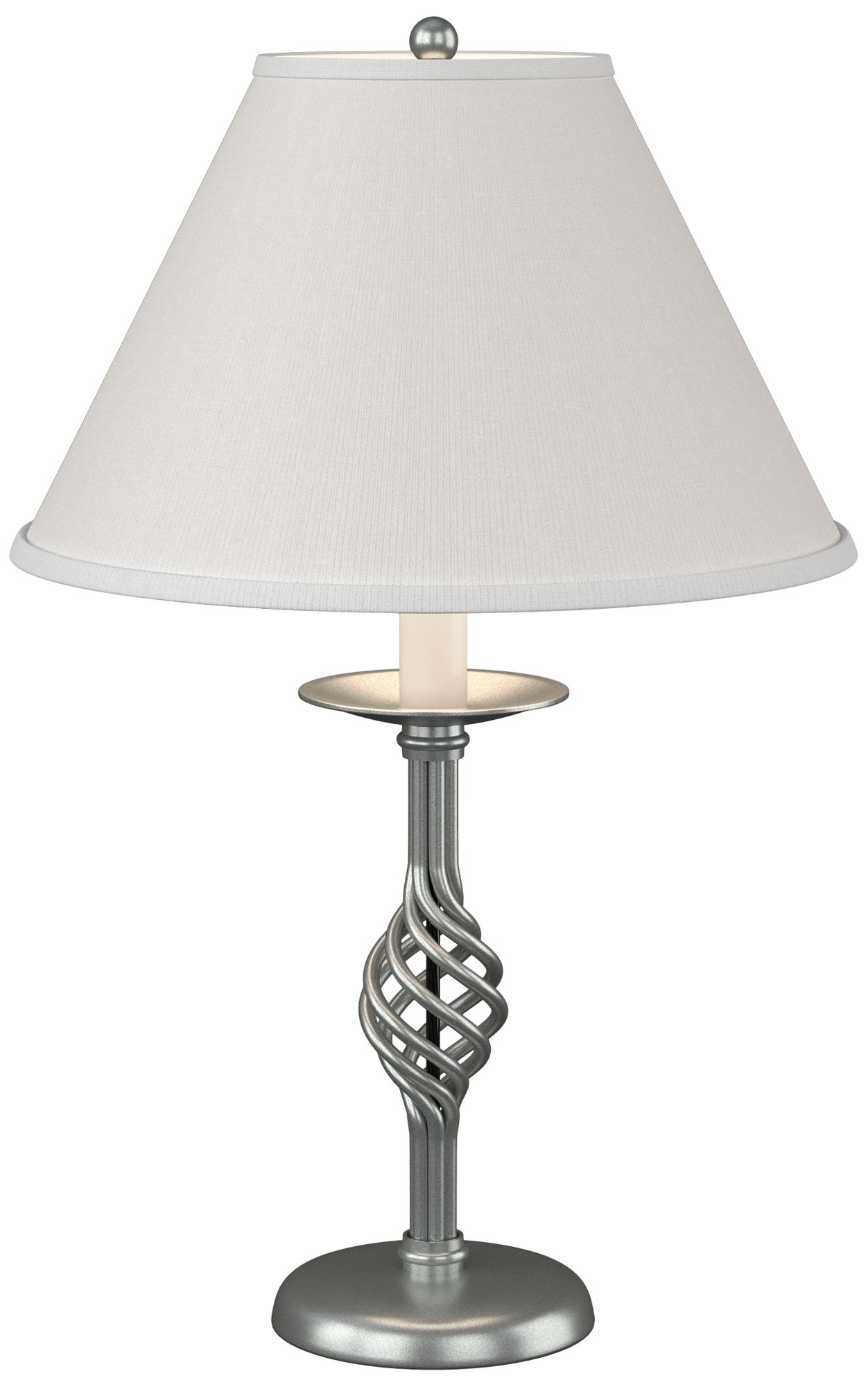 Twist Basket 25.5"H Vintage Platinum Table Lamp w/ Natural Anna Shade