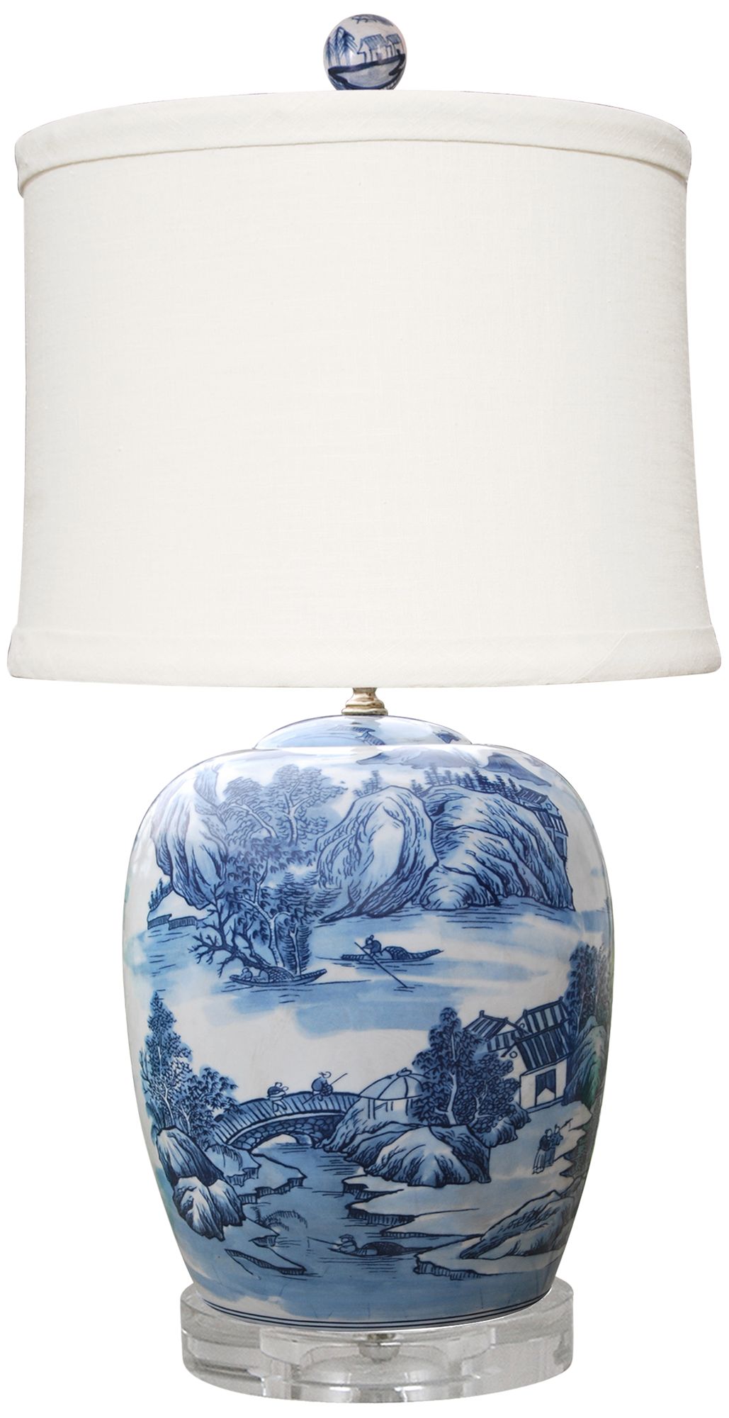 Montoya Blue and White Porcelain Table Lamp