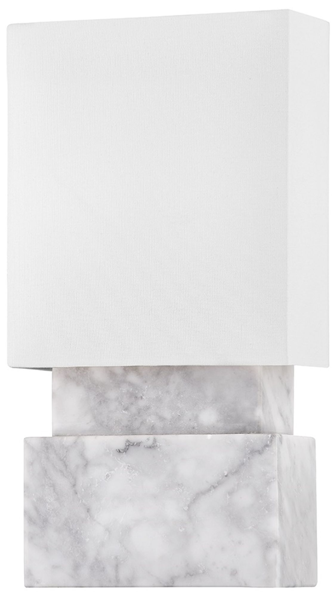 Haight 2 Light Wall Sconce White Marble