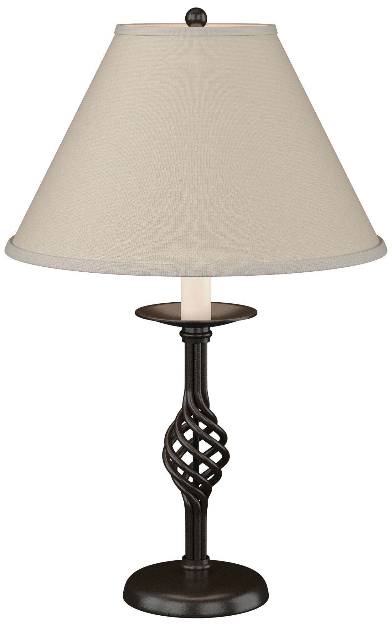 Twist Basket 25.5"H Oil Rubbed Bronze Table Lamp w/ Linen Shade