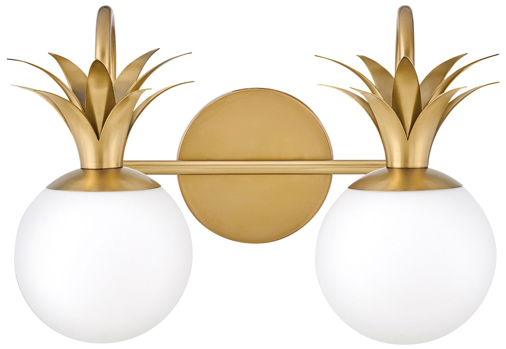 Hinkley Palma 15" Wide 2-Light Brass Bath Vanity Wall Sconce