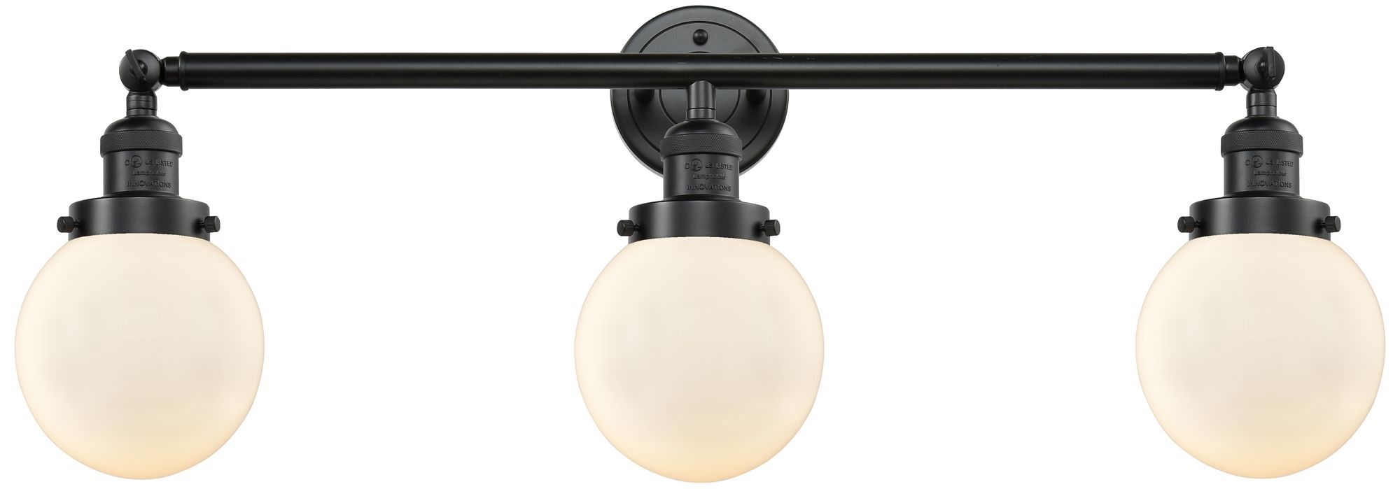 Beacon 3 Light 30" LED Bath Light - Oil Rubbed Bronze - Matte White Sh