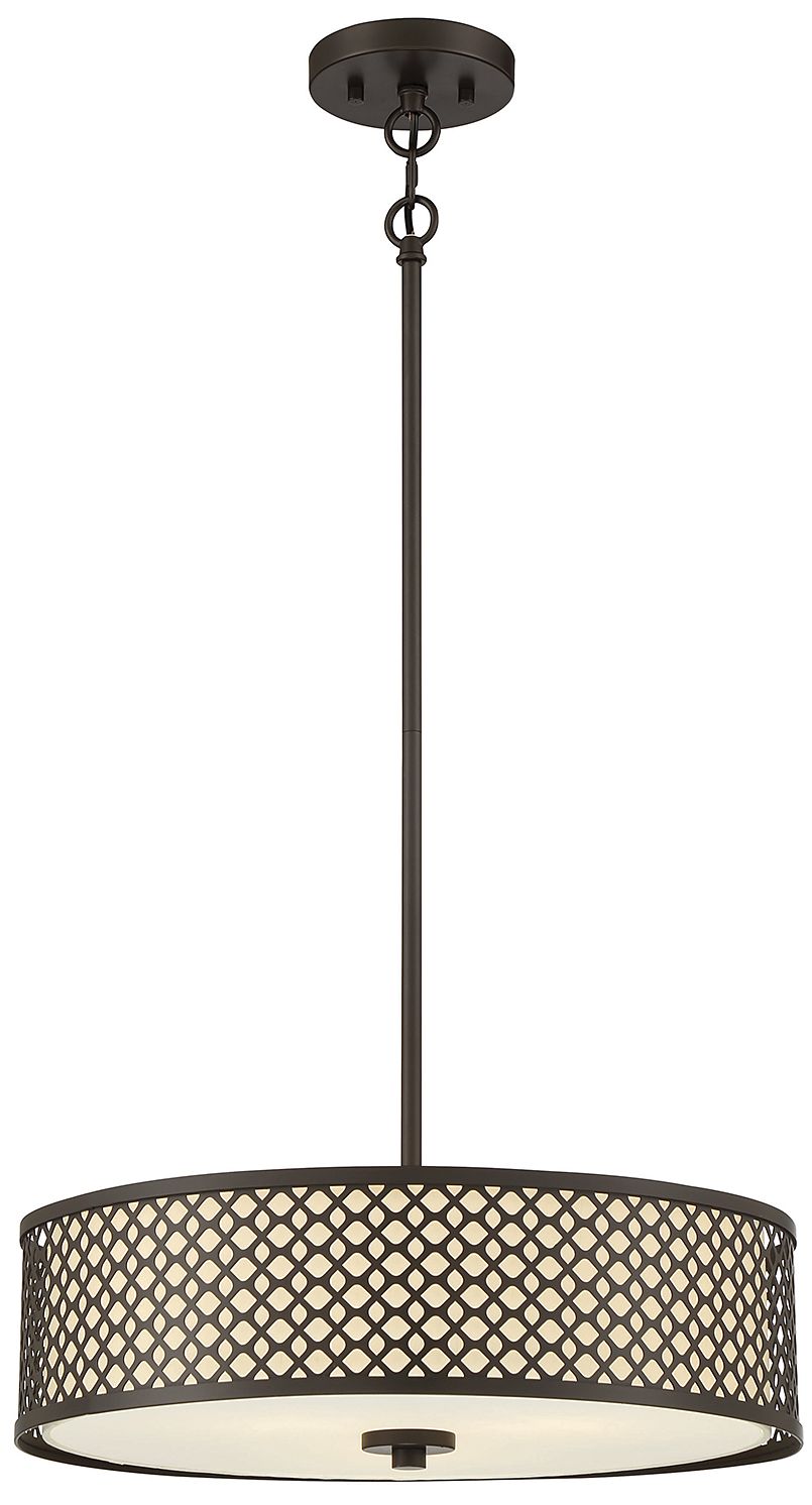 Savoy House Meridian 18" Wide Oil Rubbed Bronze 3-Light Pendant