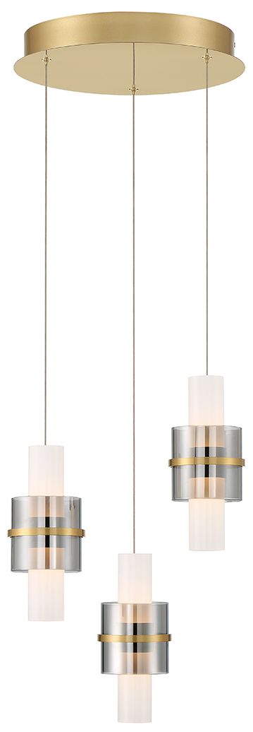 Eurofase Rola 6 Light Pendant in Brushed Gold