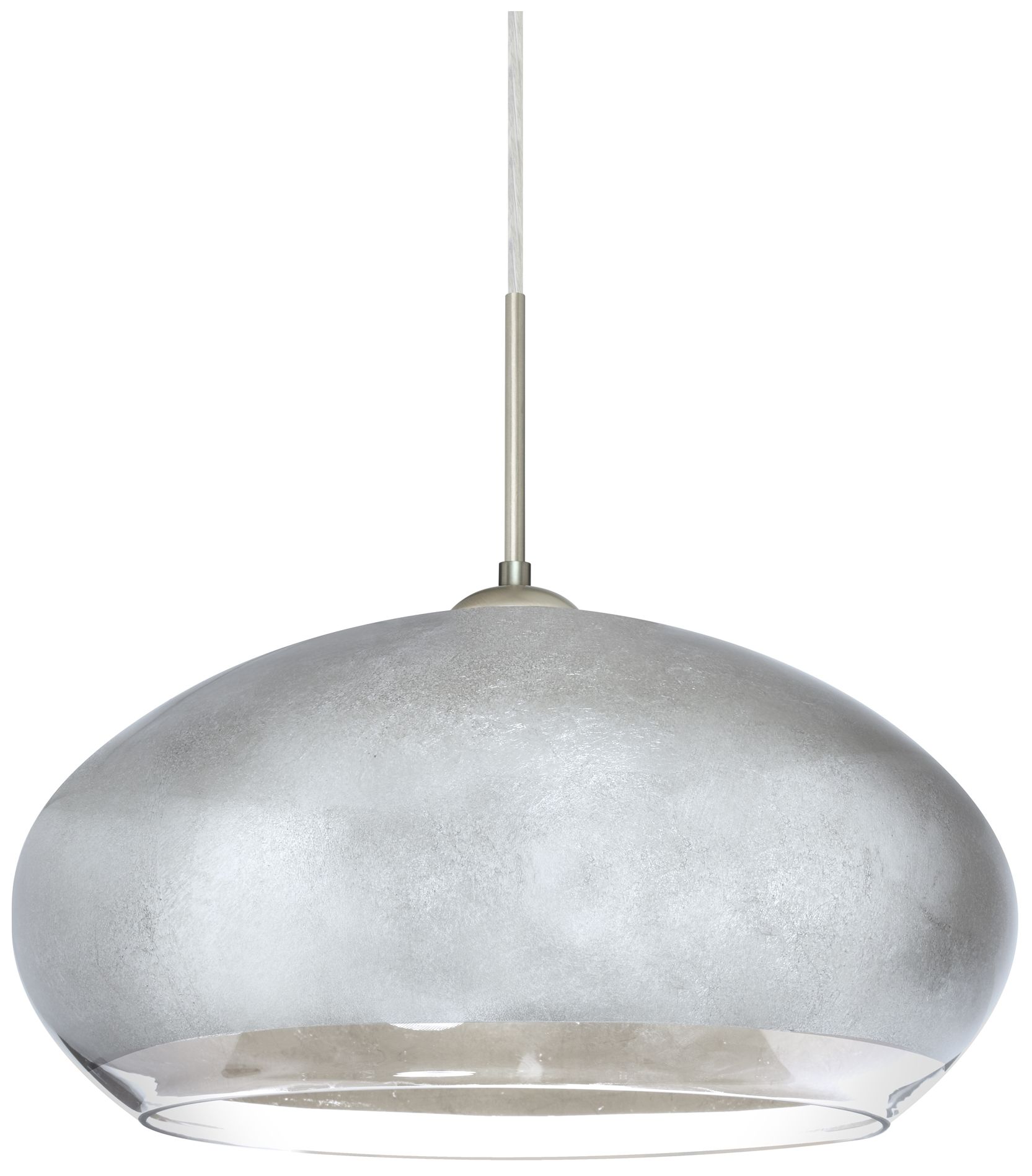 Besa Brio 14 Pendant 13.75 Wide Satin Nickel Finish