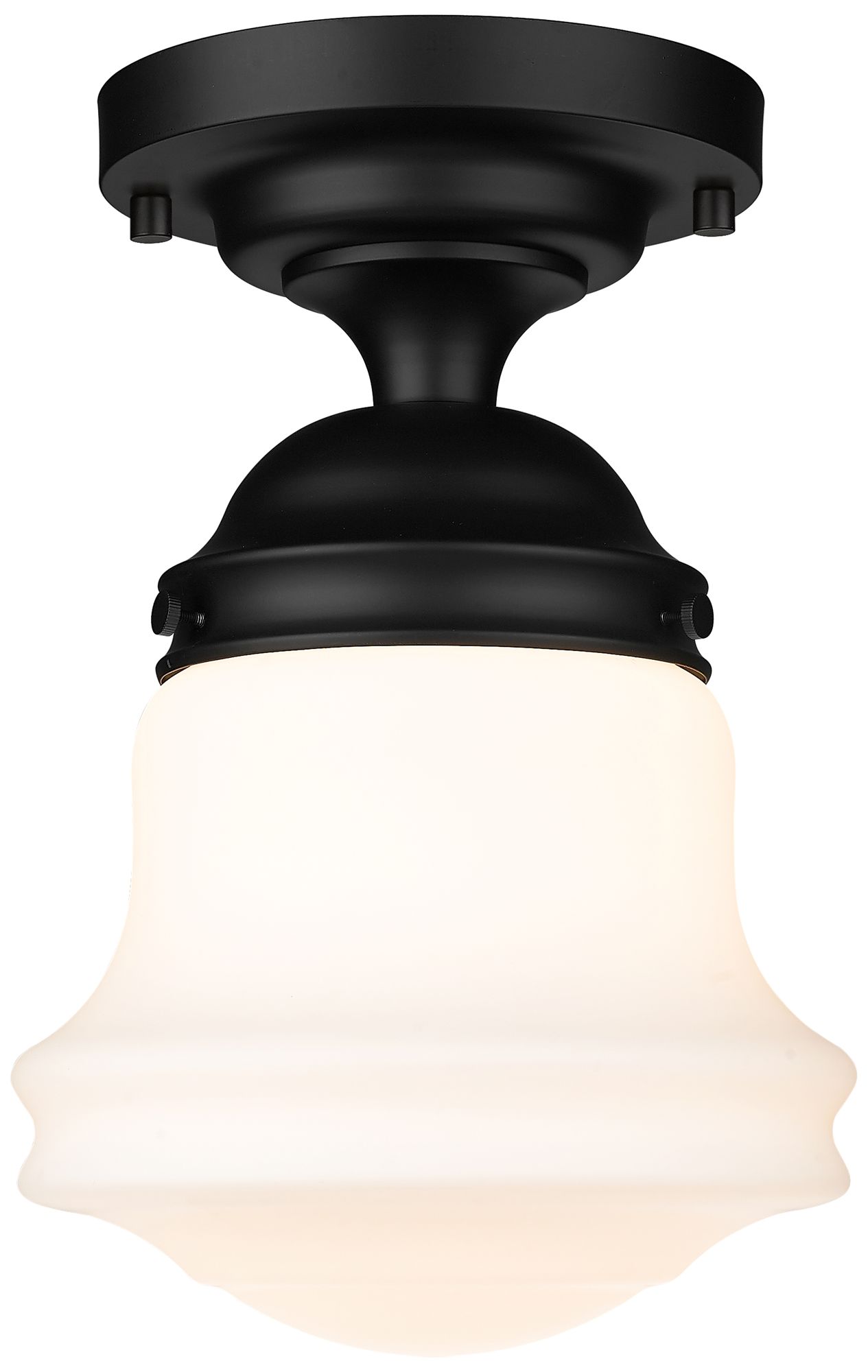 Vaughn by Z-Lite Matte Black 1 Light Flush Mount