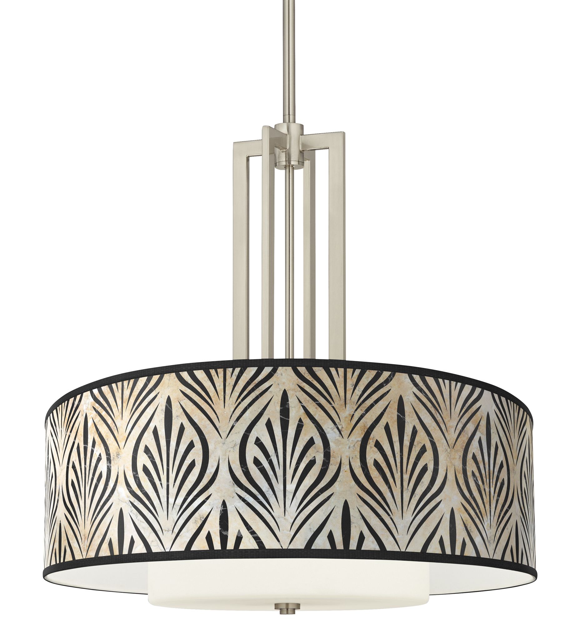 Calathea Gem Carey 24" Brushed Nickel 4-Light Chandelier