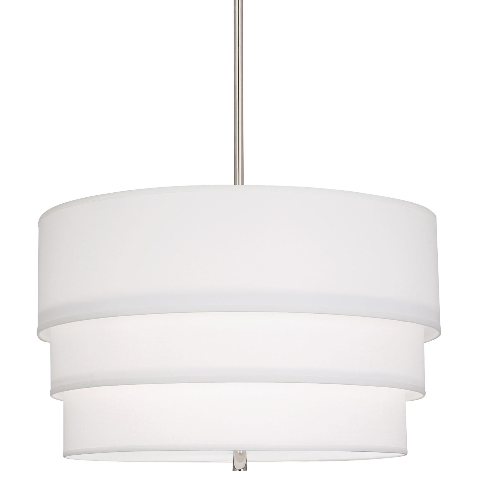 Robert Abbey Decker 24"W Polished Nickel and Ascot White Pendant Light