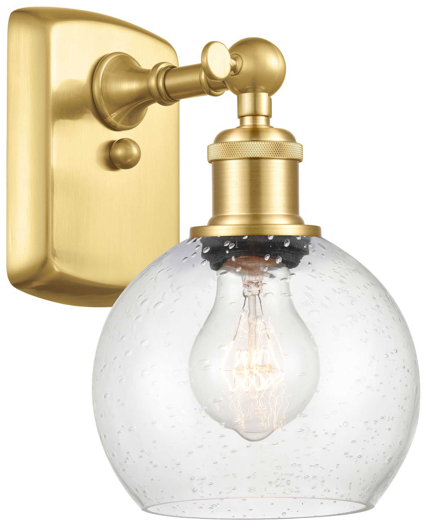 Athens 6" LED Sconce - Gold Finish - Seedy Shade