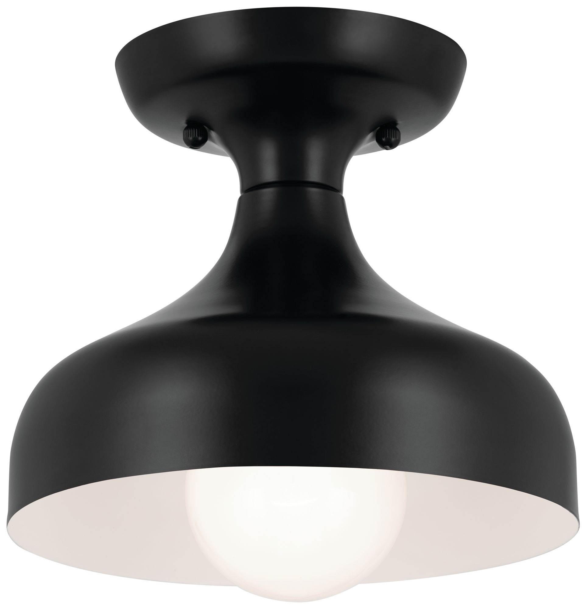 Kichler Sisu 7 Inch 1 Light Semi Flush in Black