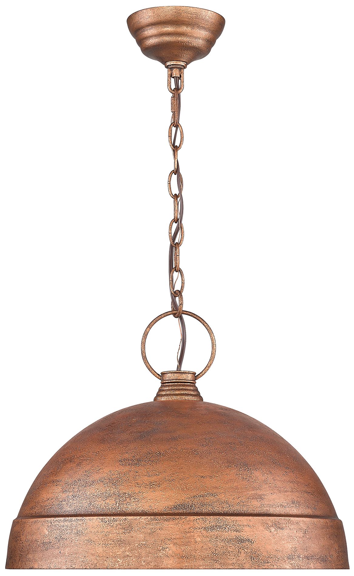 Lincoln 16 3/4" Wide Vintage Copper 1-Light Pendant