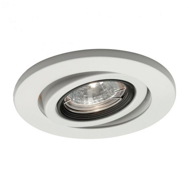 WAC Low Voltage White Gimbal Recessed Light Trim