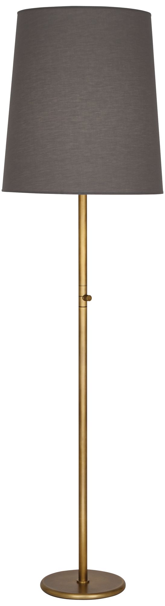 Robert Abbey Buster 79 1/2" High Gray and Aged Brass Floor Lamp
