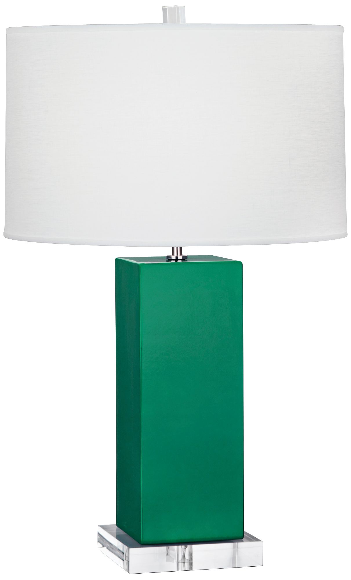 Robert Abbey Harvey Emerald Glazed Ceramic Table Lamp