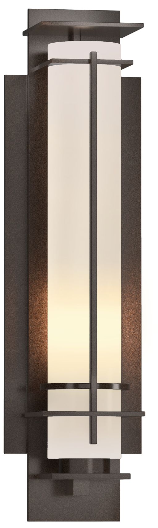 After Hours Small Outdoor Sconce - Bronze Finish - Opal Glass