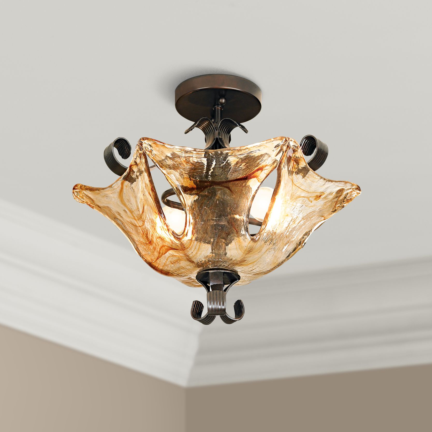 Uttermost Vetraio Collection 17" Wide Ceiling Light Fixture