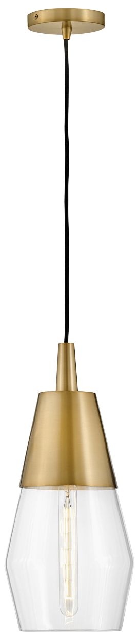 Lark-Livie Pendant-Single Light Convertible Pendant-Lacquered Brass