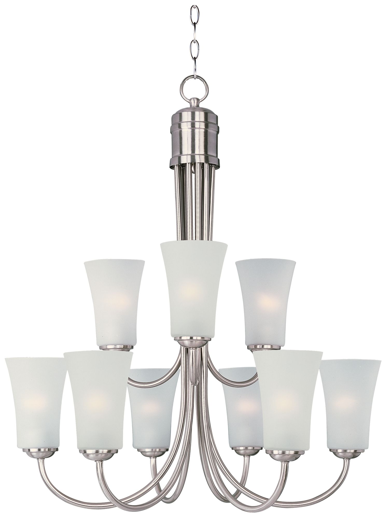 Logan 9-Light 28.5" Wide Satin Nickel Chandelier