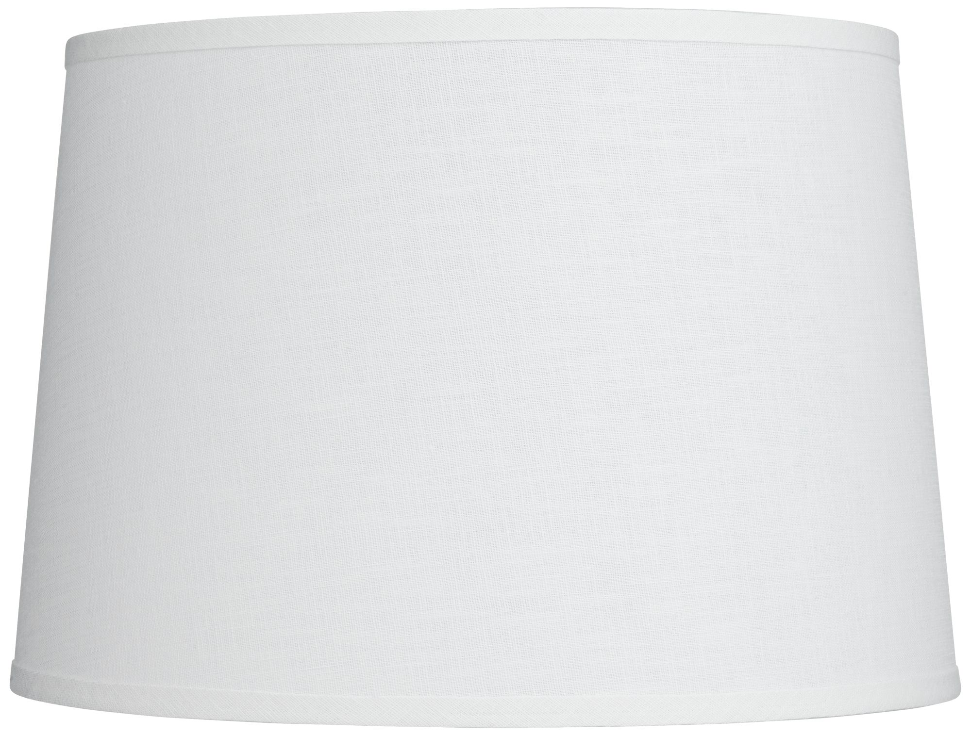 White Linen Drum Lamp Shade 14x16x11x11 (Spider)