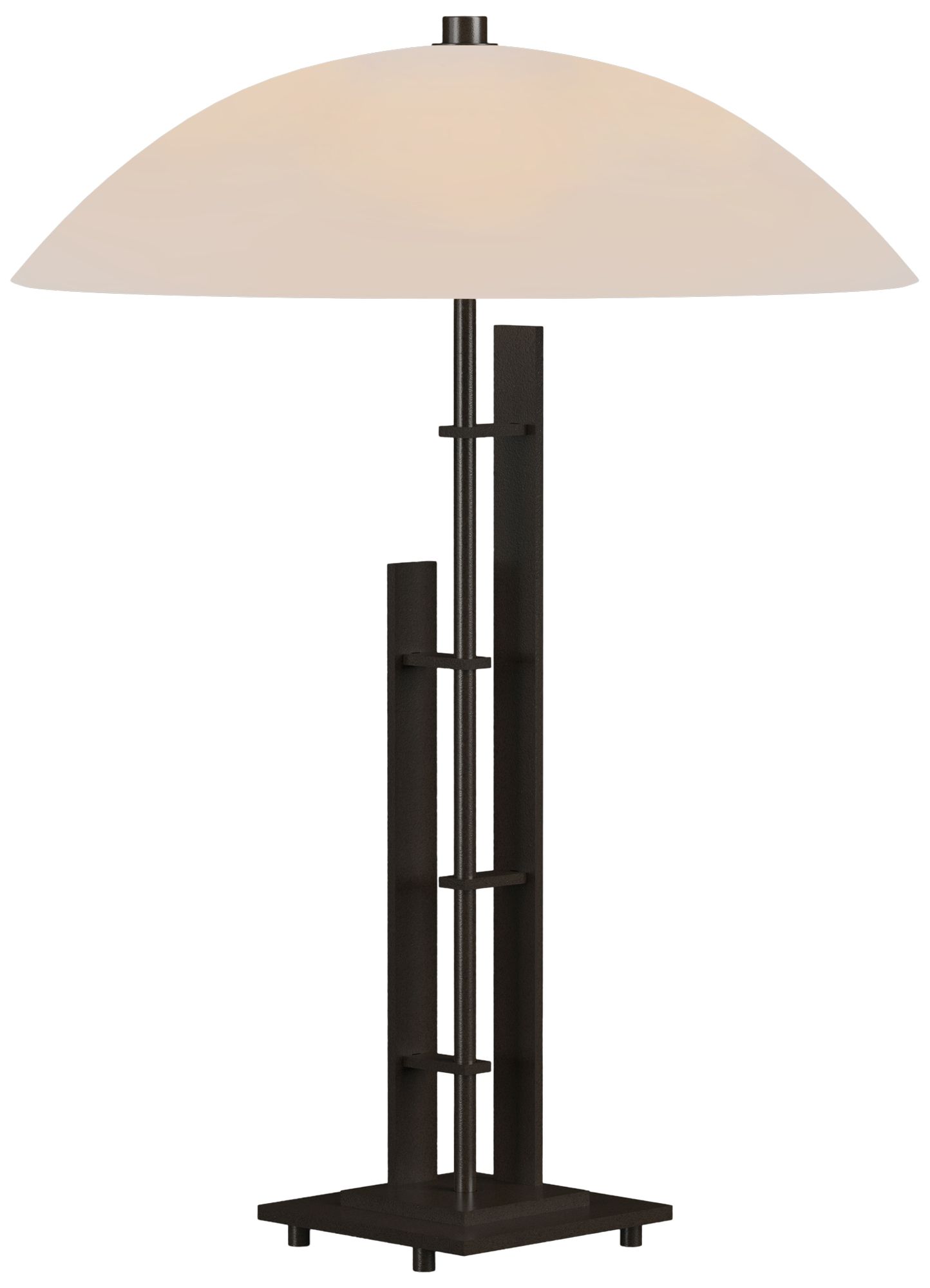Metra 18.25" High Oil Rubbed Bronze Double Table Lamp With Opal Glass