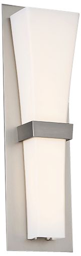 dweLED Prohibition 20" High Satin Nickel LED Wall Sconce