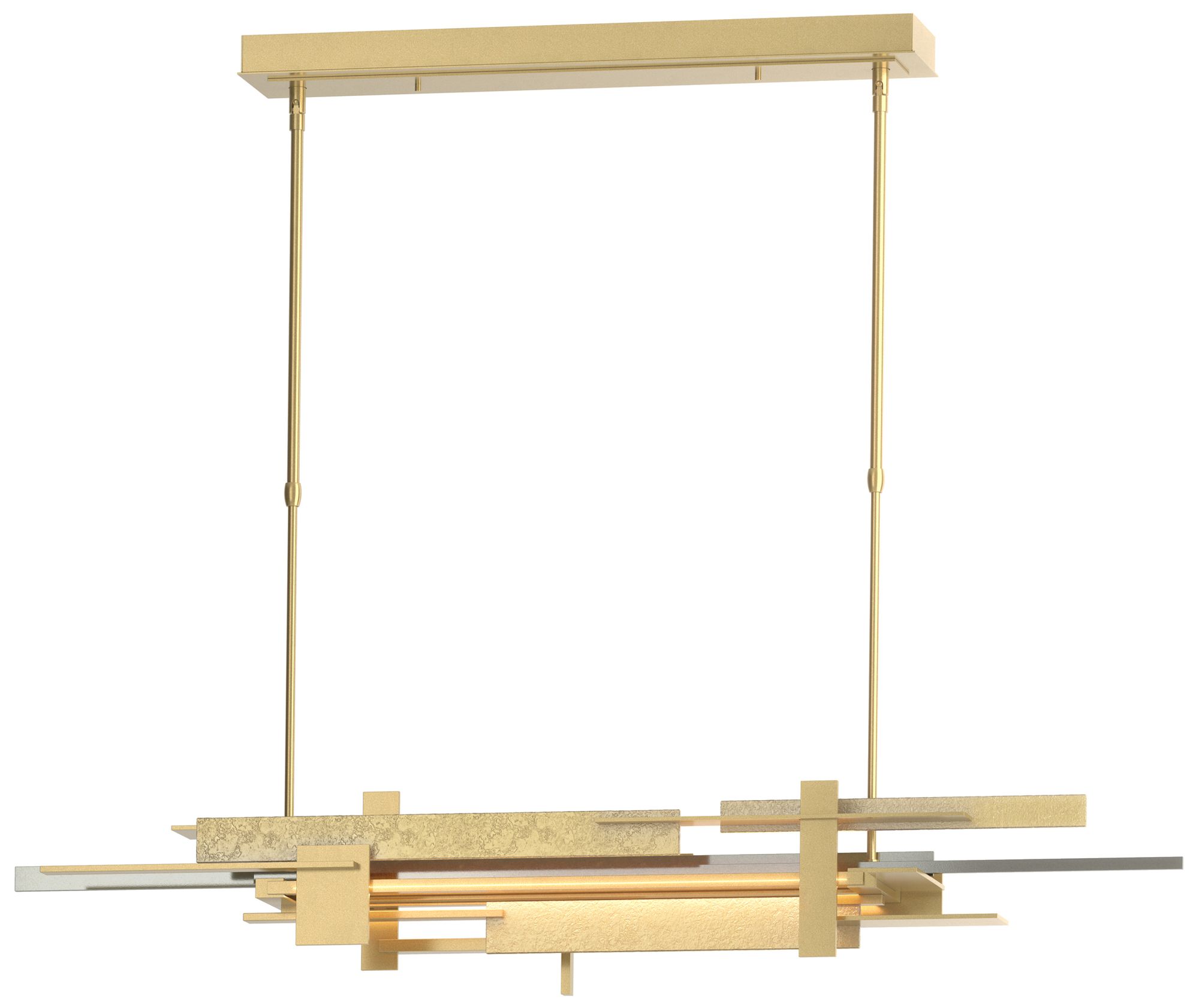 Planar 48.3"W Sterling Accented Modern Brass Standard LED Pendant