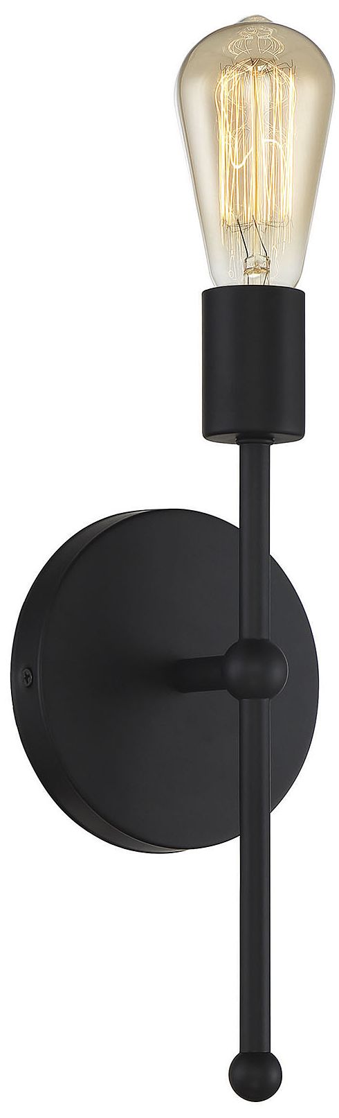 Savoy House Meridian 5.13" Wide Matte Black 1-Light Wall Sconce