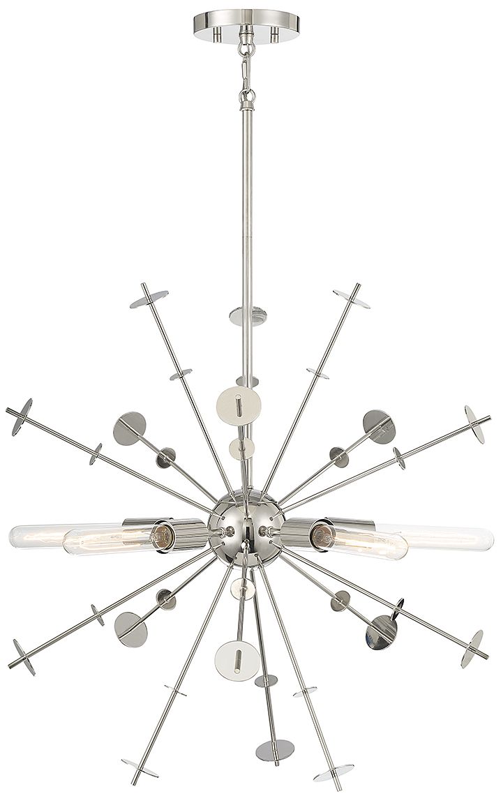 Savoy House Meridian 26" Wide Polished Nickel 5-Light Pendant