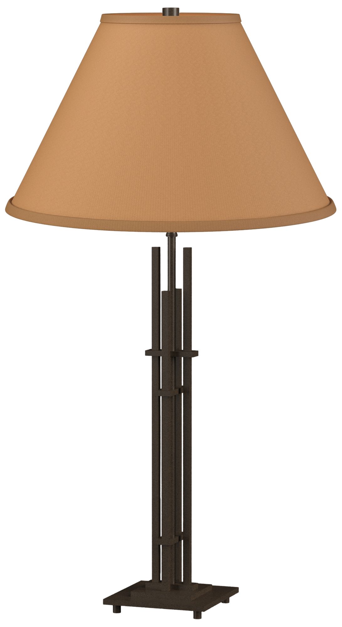 Metra 26" High Bronze Quad Table Lamp With Doeskin Suede Shade