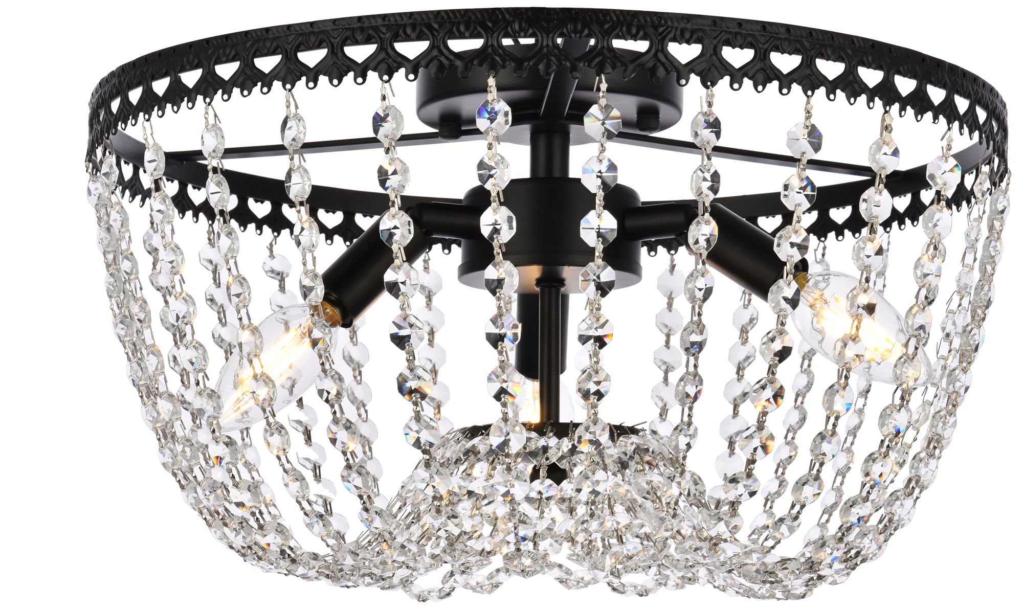 Kylie 16" Flush Mount In Black