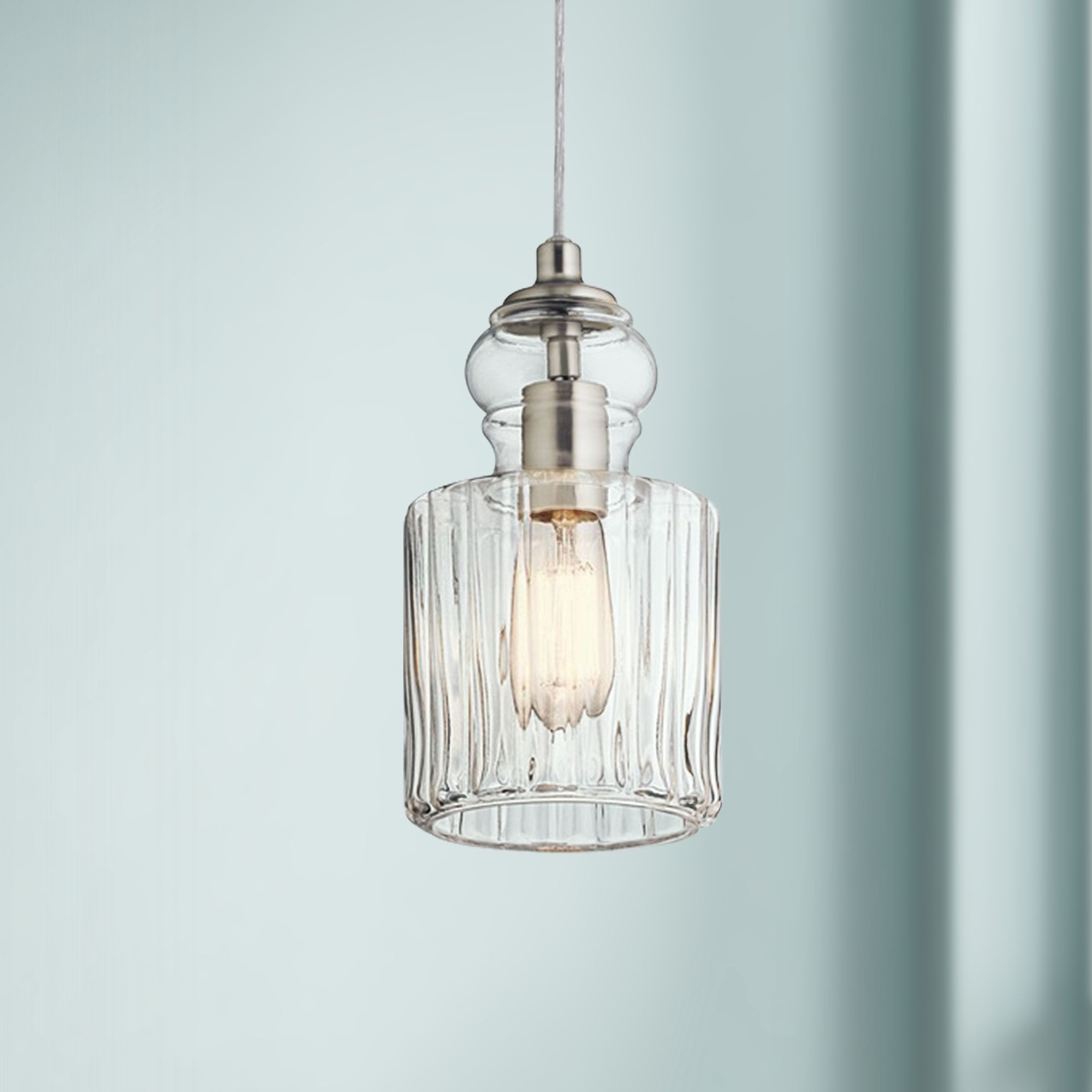 Kichler Riviera 5 3/4" Wide Brushed Nickel Mini Pendant