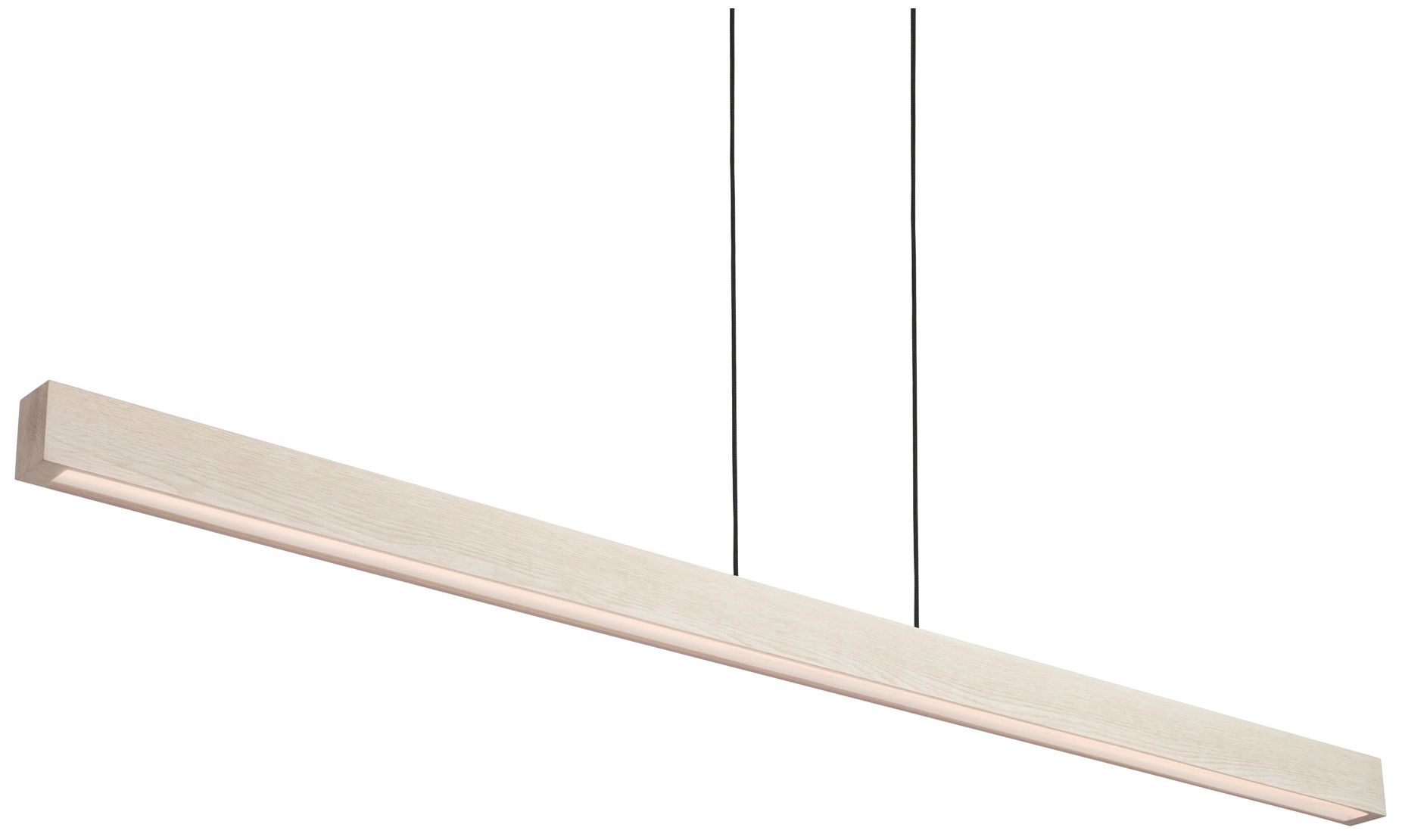 Una 48" White Oak Downlight Dimmable 2700K LED Linear Pendant