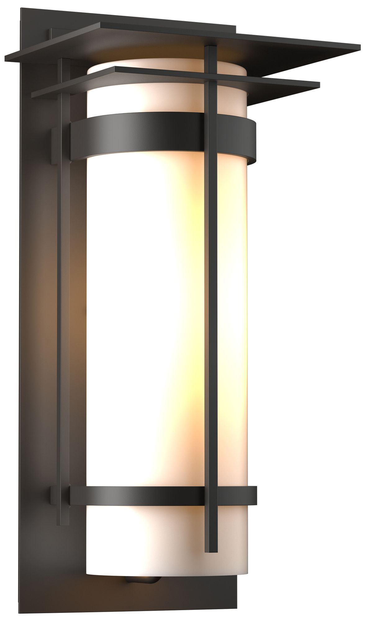 Banded 20.3"H Coastal Oil Rubbed Bronze Large Outdoor Sconce w/ Opal S