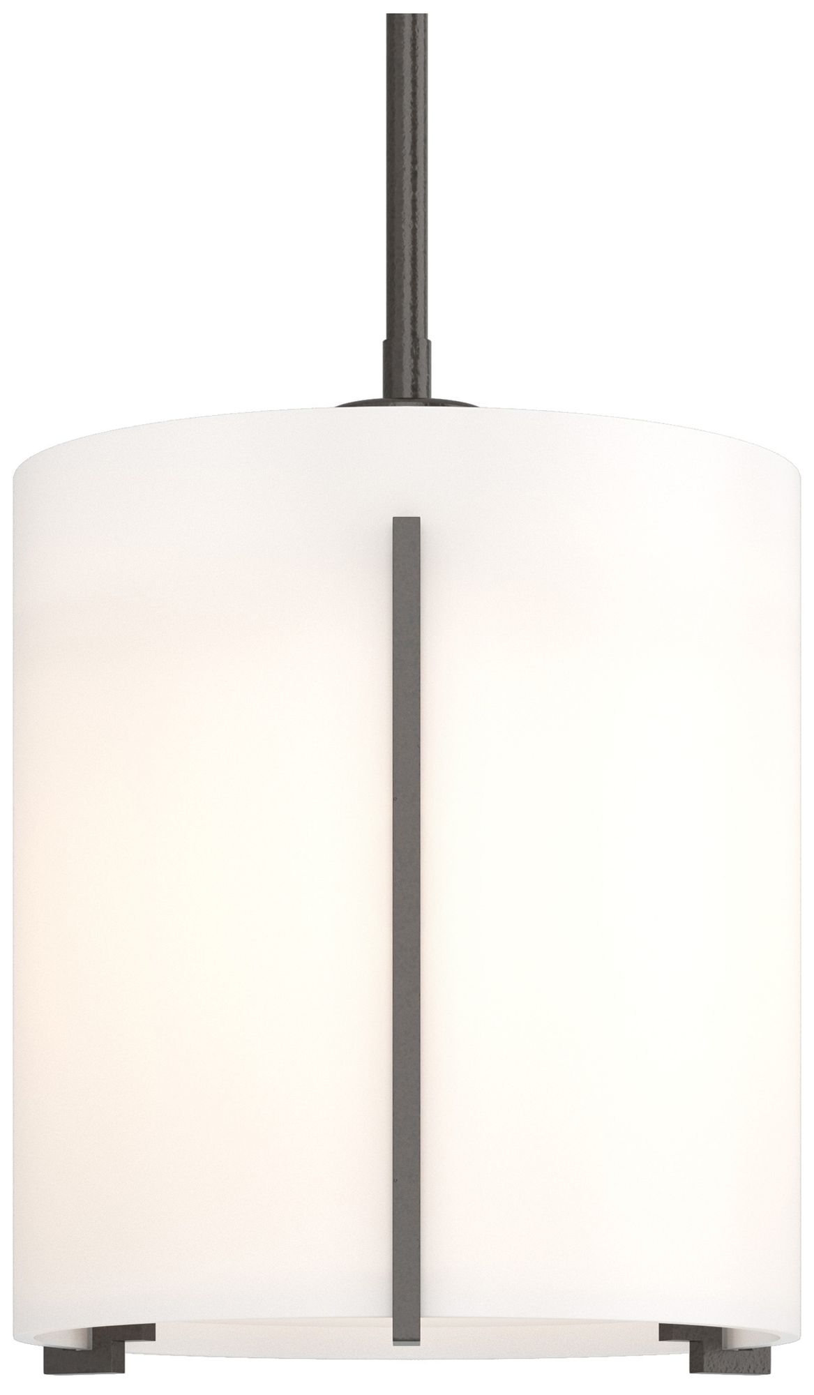 Exos 8.9" Wide Large Oil Rubbed Bronze Mini-Pendant With Opal Glass Sh