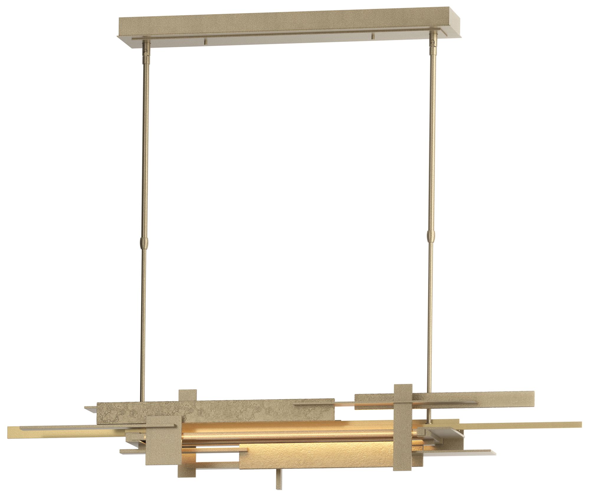 Planar 48.3"W Modern Brass Accented Soft Gold Standard LED Pendant