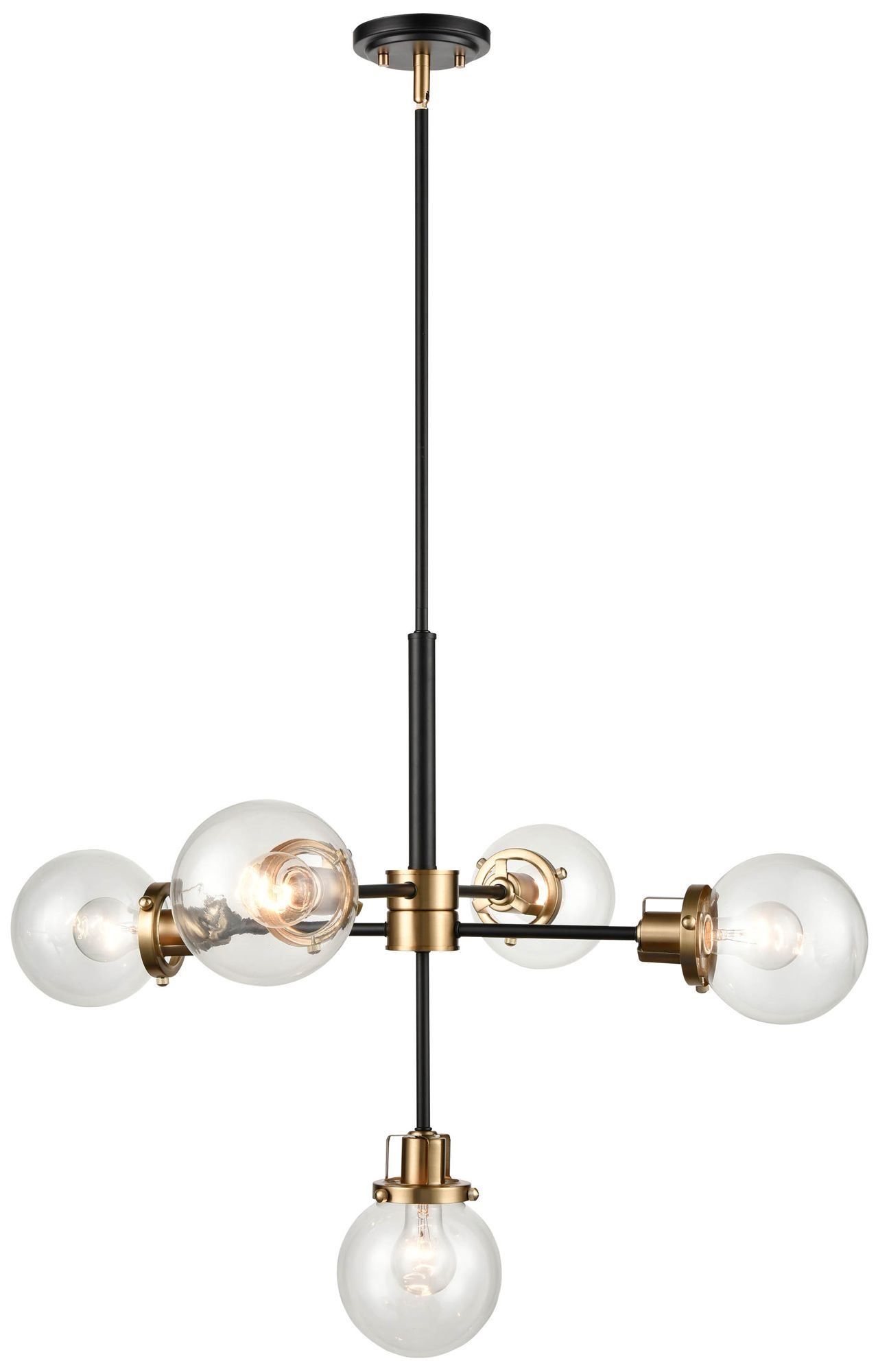 Millennium Lighting Mellrosa 5 Light Pendant Fixture in Modern Gold