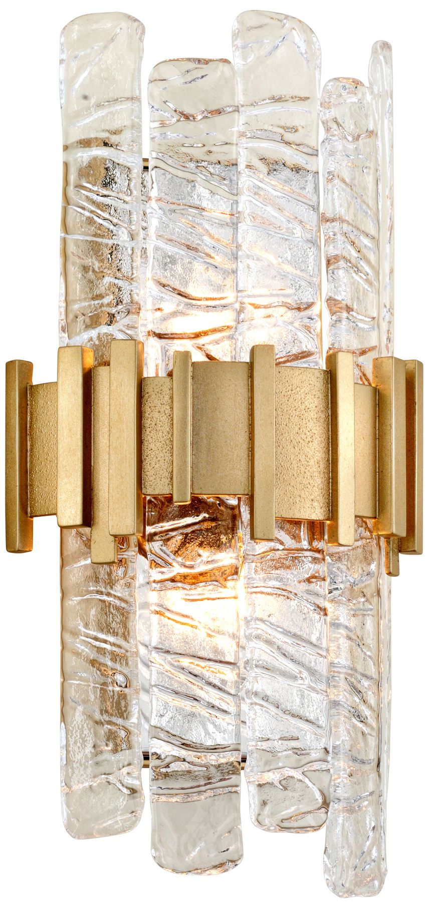 Corbett Ciro 16"H Gold-Toned Antique Silver Leaf Wall Sconce