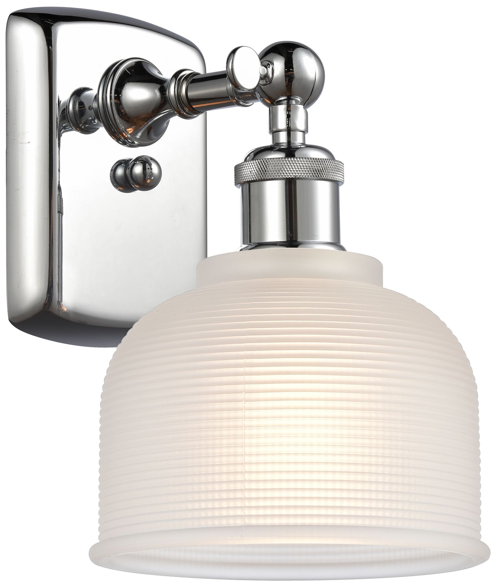 Dayton 10.5" High Polished Chrome Sconce w/ White Shade