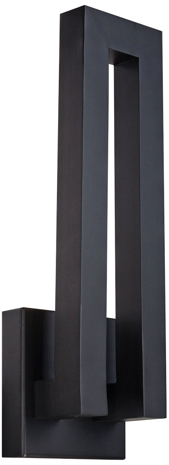 Modern Forms Forq 18" High Black LED Outdoor Wall Light