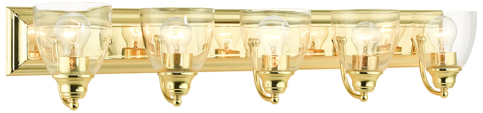 Birmingham 5 Light Polished Brass Vanity Sconce