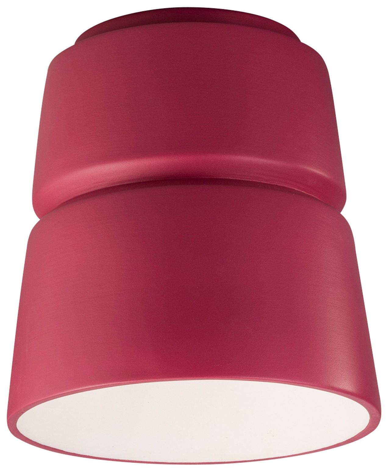 Radiance Ceramic Cone 7.5" Cerise Flush Mount