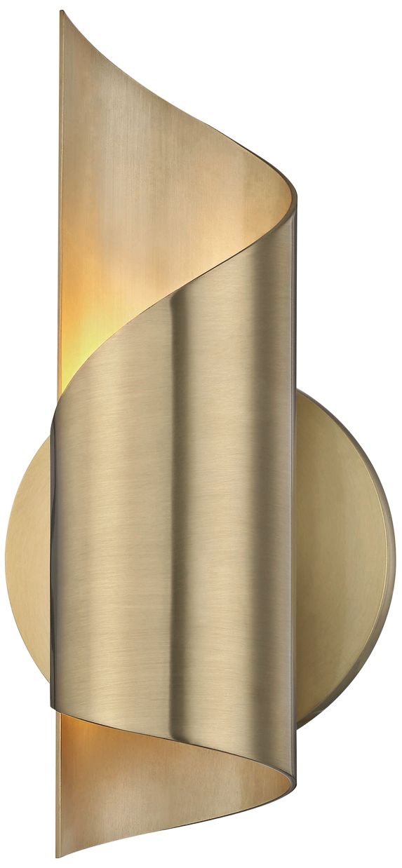 Mitzi Evie 9 3/4" High Aged Brass LED Wall Sconce